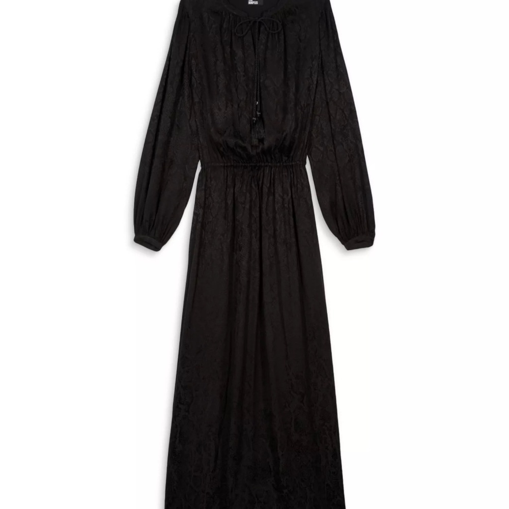 🖤🐍 NWT The Kooples Silk-Blend Snakeskin Jacquard Maxi Dress | $445 Retail - Picture 4 of 12